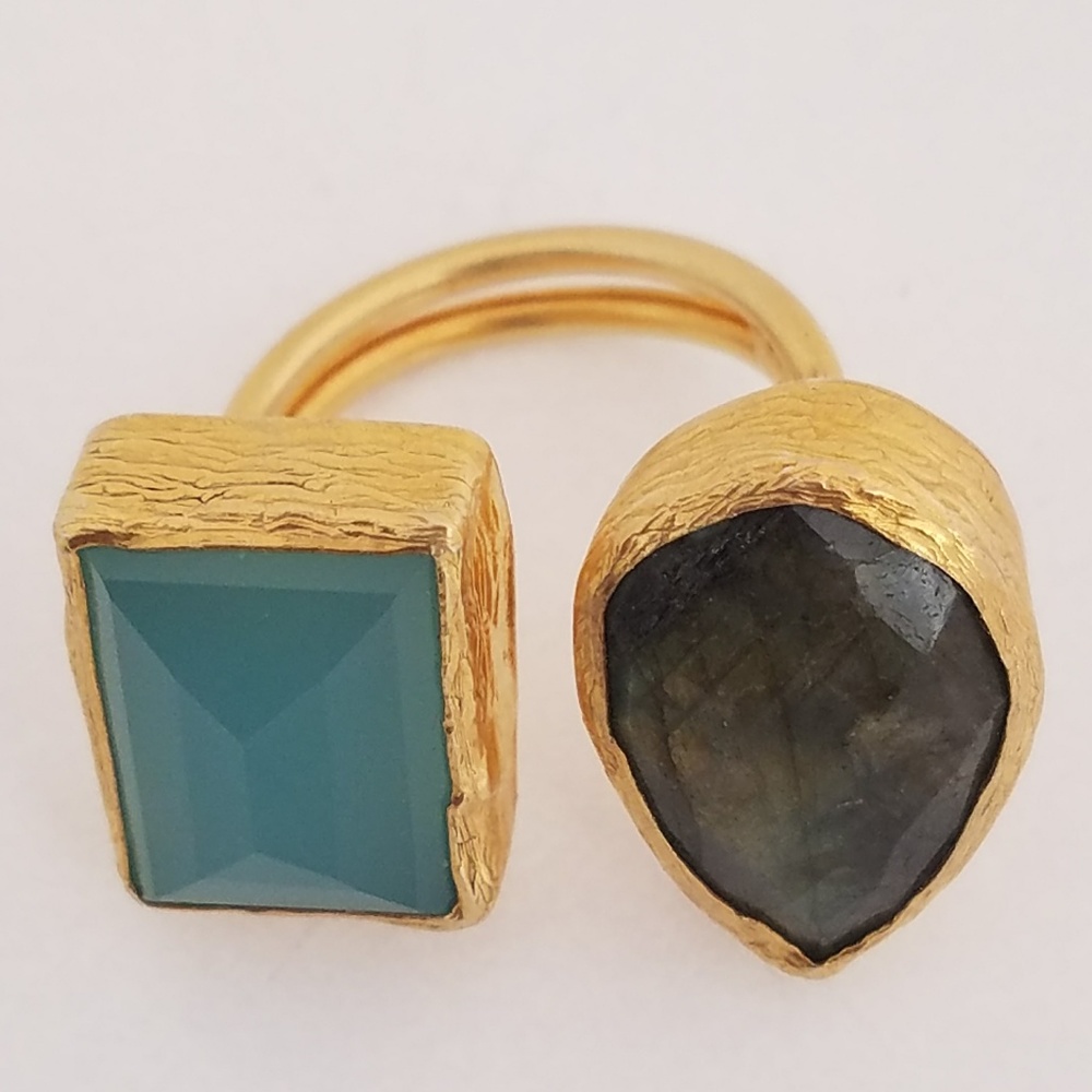14kt.gold Vermeil 925 semi-precious ring